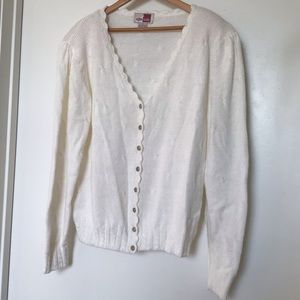 { Vintage } Soft Boho / 50s  Button Down Cardigan